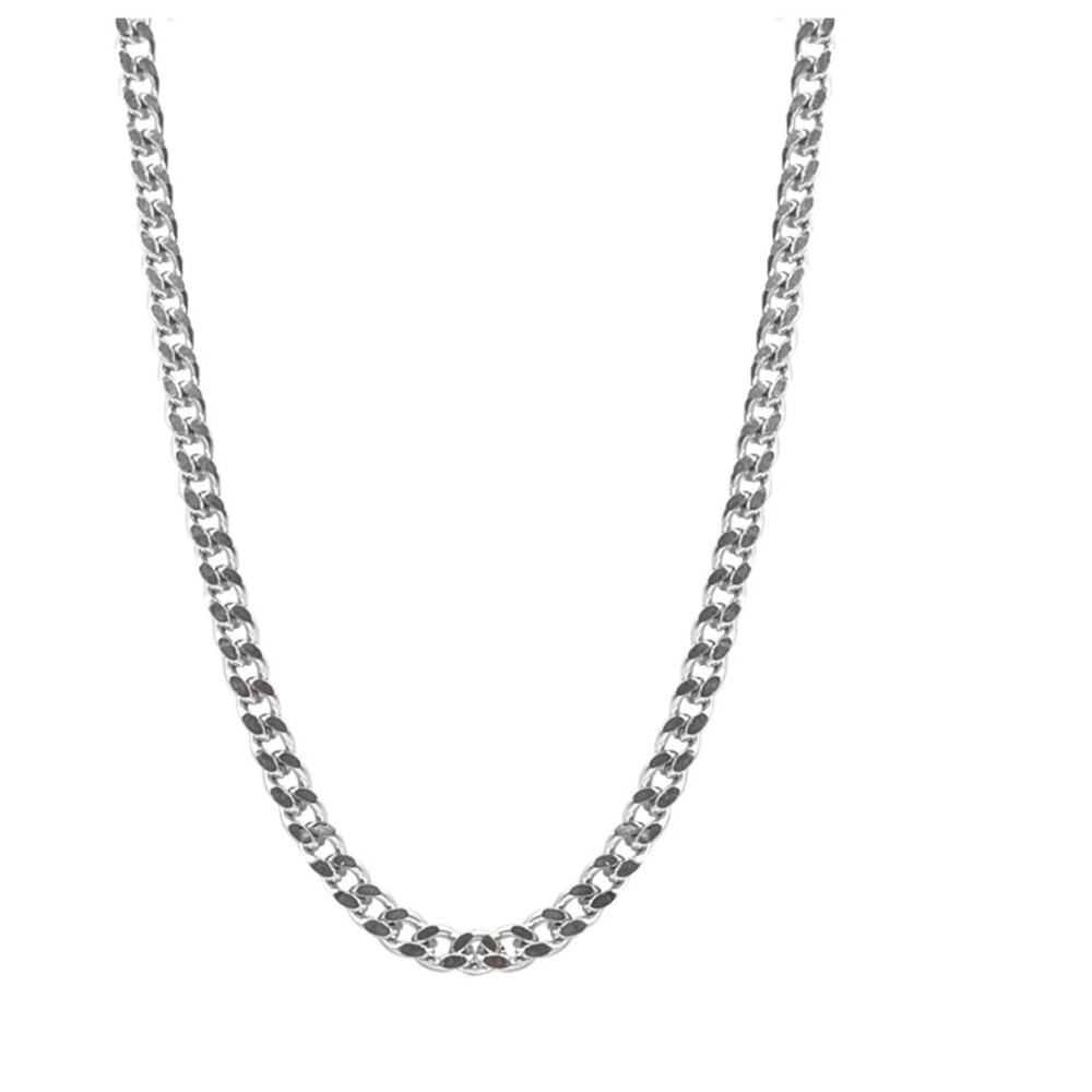 RETAIL $40 Kinsley Armelle Maker Collection Silver Curb Necklace*Silver*22"